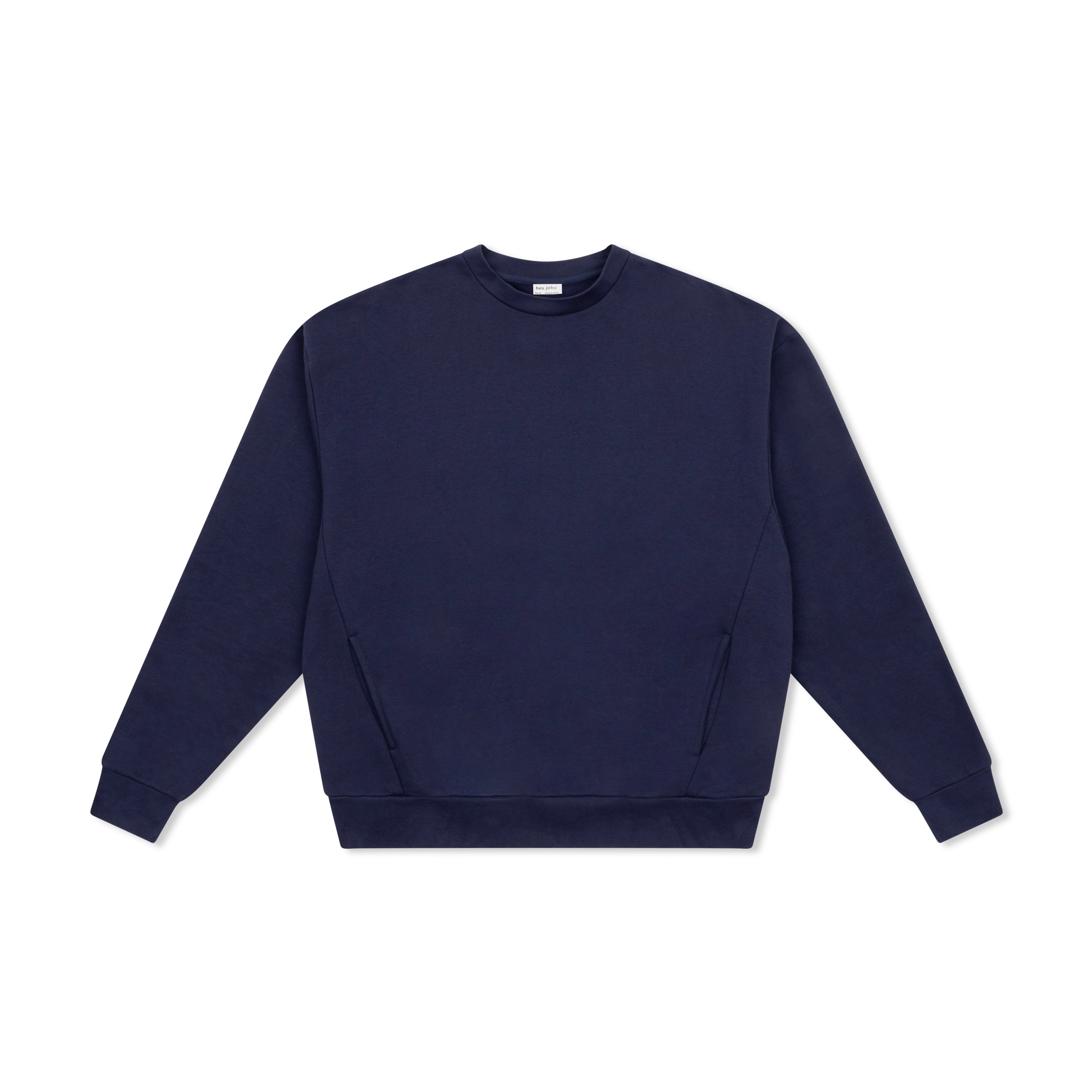 Panel Crew Neck Fleece Sweatshirt