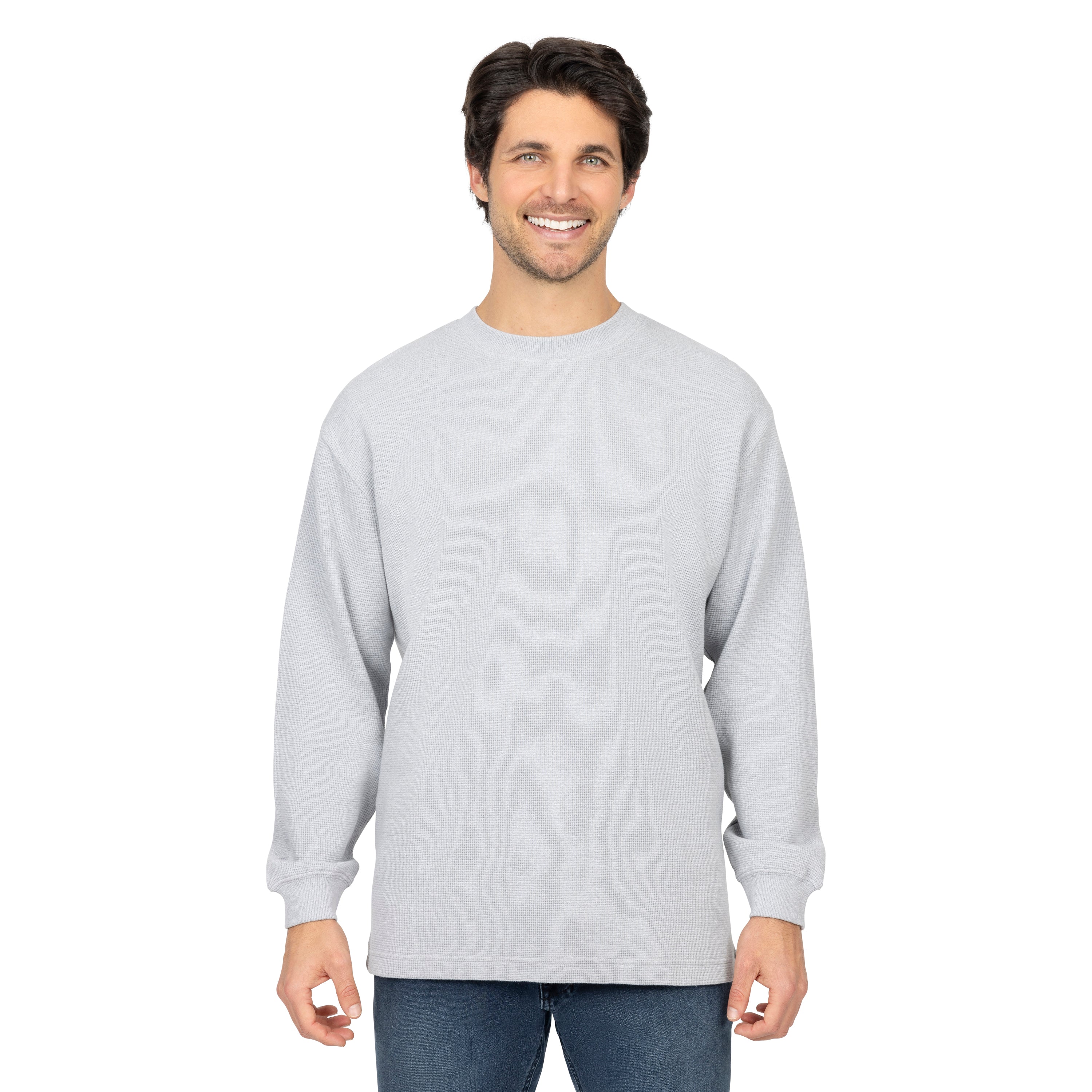 Waffle Knit Crew Neck