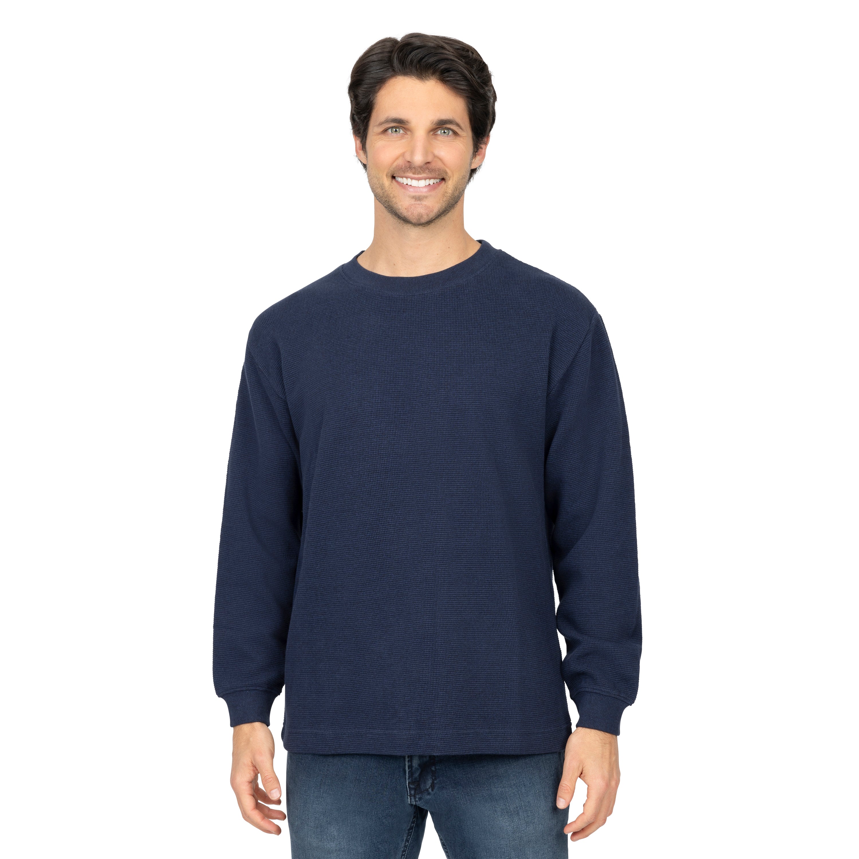 Waffle Knit Crew Neck