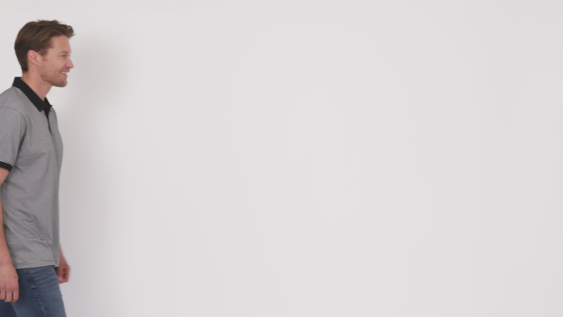 Short Sleeve Cotton Striped Jersey Polo Shirt
