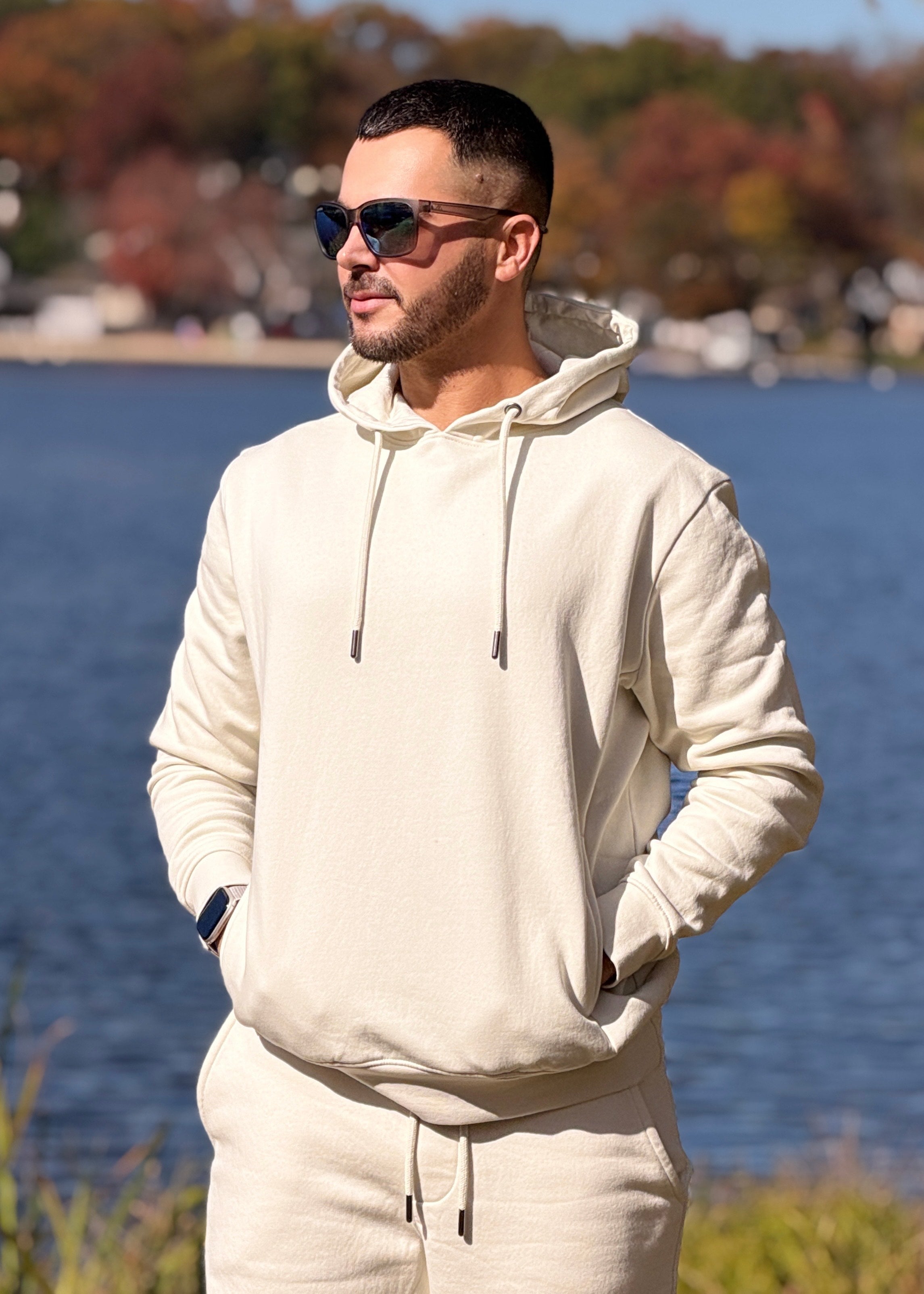 Panel Hoodie Fleece Sweatshirt