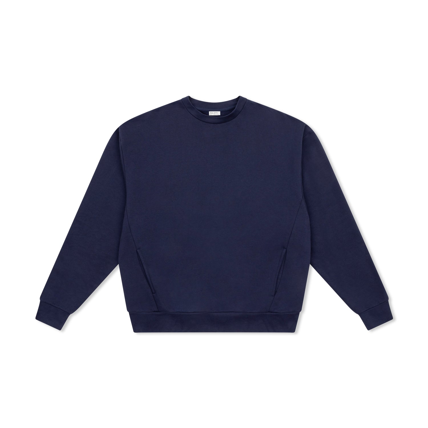 Panel Crew Neck Fleece Sweatshirt