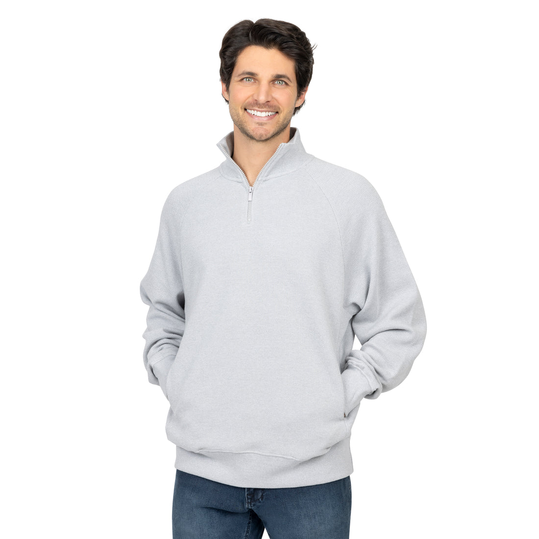 Waffle Knit Quarter Zip
